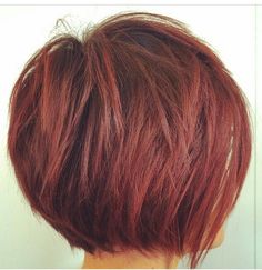 Perfect back of hair view 2015 Hairstyles, Red Highlights, Haircut And Color, Short Hairstyle, Short Bob Hairstyles, Great Hair