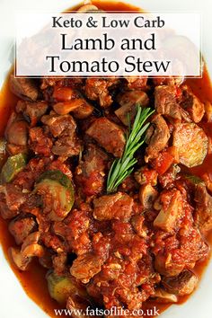 keto and low carb lamb and tomato stew