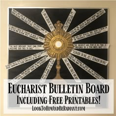 Faith Bulletin Board Ideas, Youth Group Bulletin Board Ideas, Monstrance Catholic, Catholic Schools Week Activities, Psr Activities, Eucharist Art, Catholic Bulletin Boards