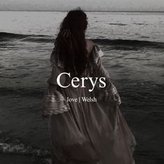 a woman standing on top of a beach next to the ocean with words ceryss love i wish