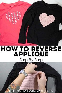 how to reverse applique on an old t - shirt