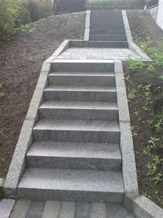 concrete steps leading up to a house