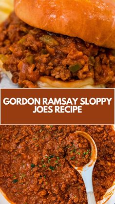 the sloppy joe recipe has been made with ground beef