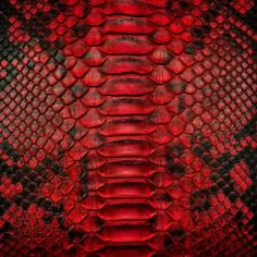 red and black snake skin textured up to look like it is in the dark