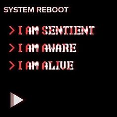 an old video game with the words system reboot and i am sent, i'm