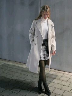 creme coat // plaid skirt // white turtleneck // black highheels :) #outfitinspo #Outfit #ootd #fit #outfitoftheday #outfits 🩷💐 White Turtleneck, Skirt White, Plaid Skirt, Plaid Skirts, White Skirts, Outfit Of The Day, Spring Outfits, High Heels