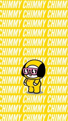 an image of a cartoon character with sunglasses on it's face and the words jimmy chimmy behind him