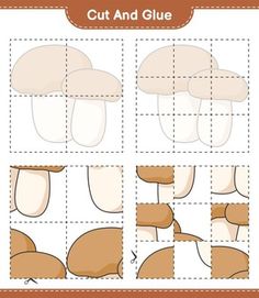 step by step instructions to cut and glue mushrooms for children's clothing or crafts