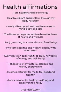 Positive Quotes For Life Encouragement, Positive Quotes For Life Happiness, Health Affirmations, Spiritual Manifestation, Daily Positive Affirmations, Morning Affirmations, Law Of Attraction Affirmations, Manifestation Journal, Self Love Affirmations