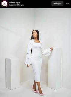 Cool Civil Wedding Outfit, White Church Dresses For Women, Defense Outfit, White Dress Church, Induction Outfit Ideas, Corporate White Gown, Classy Birthday Outfit Dresses, White Proposal Dress, Ankara Graduation Dress