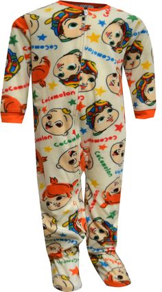 Your Cocomelon fan will love these jammies! These adorable fleece blanket sleeper pajamas for toddler boys or girls feature the much loved Coco Melon characters JJ, TomTom and YoYo. They are made from flame resistant fabric to comply with safety regulations and are warm and cozy. Coco Melon Characters, Sleeper Pajamas, Coco Melon, Blanket Sleeper, One Piece Pajamas, Twinkle Twinkle, Toddler Outfits, Toddler Boys, Fleece Blanket