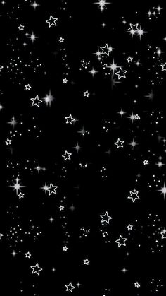 white stars on black background with space for text