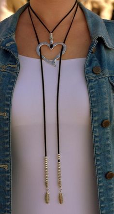 Choker Suede Cord Necklace Bohemian necklace Long necklace | Etsy Suede Cord Necklace, Long Leather Necklace, Choker Handmade, Pendant Heart, Heart Choker, Suede Cord, Women Necklace, Homemade Jewelry, Bohemian Necklace