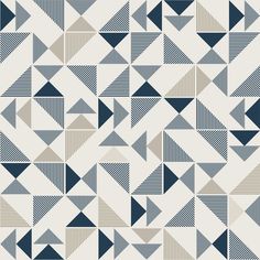 an abstract geometric pattern with lines and triangles in shades of blue, gray and white