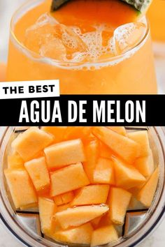 the best agua de melon recipe is made with fresh fruit and juices