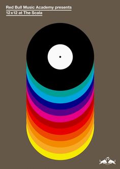 the cover art for red bull music's album, featuring a rainbow - colored record