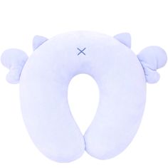 a white pillow with horns and ears on it