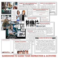 slideshows to guide your instruction and activities