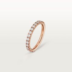 CRB4221800 - Étincelle de Cartier wedding band - Pink gold, diamonds - Cartier Pink Gold Wedding Rings, Cartier Wedding Band, Cartier Wedding Bands, Cartier Wedding Rings, Pink And Gold Wedding, Ringe Gold, Airport Fashion, Gold Band Ring, Cartier Ring