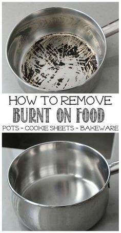 how to remove burnt on food pots - cookie sheets and bakeware