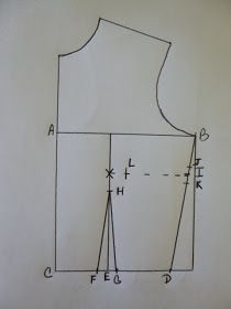 the diagram shows how to draw a vest