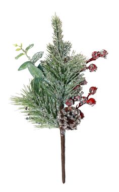 Realistic pine, foliage and berries. Great addition to any arrangement. Perfect sign of the Holidays. Worth Imports 3-Pack Multiple Colors/Finishes Leaf Spray Christmas Tree Pick | 15035 Christmas Tree Picks, Christmas Stem, Christmas Picks, Pine Branches, Pine Branch, Faux Florals, Home Decor Store, Christmas Garland, Outdoor Shade