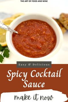 the recipe for spicy cocktail sauce is shown