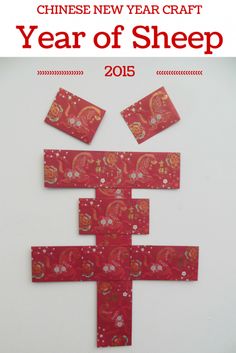 the year of sheep is made out of red paper