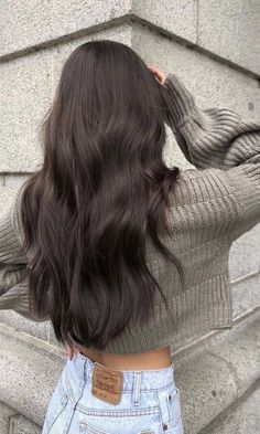 Brown Hair Inspiration, Rambut Brunette, Dark Brunette Hair, Brown Hair Looks, Brown Hair Inspo, Brunette Hair With Highlights, Long Dark Hair, Hair Stylies, Hair Inspiration Color