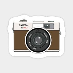 a camera sticker on a white background