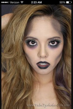 Light zombie makeup -- Halloween Halloween Zombie Makeup, Pretty Zombie, Zombie Halloween Makeup, Zombie Pin Up, Halloween Make-up Looks