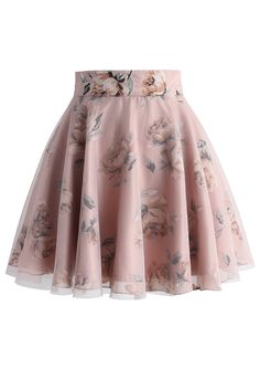 Pink Roses Mesh Skater Skirt - New Arrivals - Retro, Indie and Unique Fashion Pink Skater Skirt, Red Skater Skirt, Red Floral Skirt, Pink Floral Skirt, Peplum Tops, Maxi Rok, Led Dress, Skirt Floral, Pink Skirt