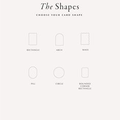 the shapes and sizes of paper are shown in this graphic style, which includes different shapes