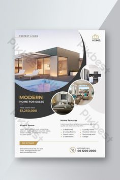 a modern real estate flyer template