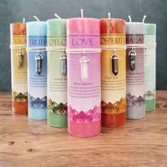 six candles with the words truth over love on them