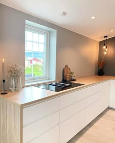 the kitchen is clean and ready for us to use in its new owner's home