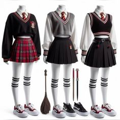 Gryffindor Uniform Aesthetic, Hogwarts Uniform Aesthetic, Hogwarts Gryffindor Uniform, Hogwarts Outfits Gryffindor, Baywatch Outfit, Hogwarts School Uniform, Harry Potter Houses Outfits, Hogwarts Fashion, Harry Potter Uniform