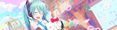 Miku Header, Custom Stuffed Animal, Twitter Banner, Card Banner, Hair Ornaments, Hatsune Miku