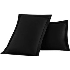 two black pillow cases sitting next to each other