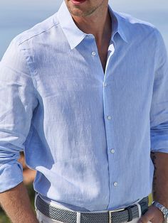 Mens Linen Shirts Casual, Mens Linen Shirts Summer, Honeymoon Attire, Boys Knit Sweaters, Linen Design, Holiday Clothing, Shirt Linen, Graduation Outfits, Vacation Tops