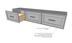 an image of a cabinet with drawers labeled in the bottom and bottom parts on it