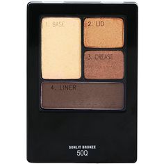 This eyeshadow makeup quad boasts extraordinary color thanks to ultra-blendable jet-milled pigments. Delivers a silky finish that lasts up to 12 hours. Ophthalmologist tested. Step 1. Apply base color all over the eyelid up to the eyebrow. Step 2. Sweep lid color from the eyelash line to eye crease. Step 3. Apply contour color to the eye crease and blend. Step 4. Create definition along the lash line with liner color. Color: 50Q Sunlit Bronze. Apply Contour, Eye Crease, Maybelline Eyeshadow, Nude Eyeshadow, Quality Hair Extensions, Eyeshadow Pallets, Eye Shadow Palette, Blonde Color, Metallic Colors