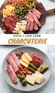 the keto and low carb charcutete platter is ready to be eaten