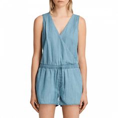 Colour Light, Womens Clothing Sizes, Light Denim, Indigo Blue, All Saints, Playsuit Jumpsuit, Penny, Inside Out