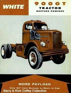 an old model truck is shown in this advertisement for the white tractor motor power company