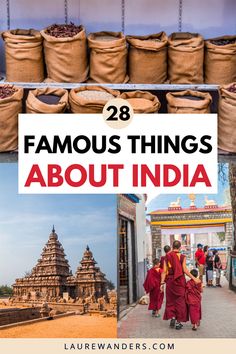 the famous temples in india with text overlay that reads 28 famous things about india