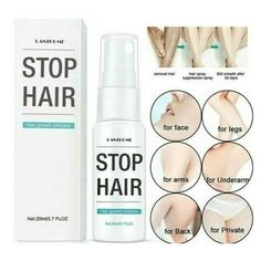 Powerful Hair Removal Spray Stop Hair Growth Remover 20ml US Features: damaged skin to achieve a skin condition.Reduce hair density and activity. body hair from getting thicker and thicker. Supplement the nutrients needed for the skin after depilation, avoid dry skin and keep the skin soft. By inhibiting hair growth, the goal of hair reduction is achieved, and there is no damage to the skin. special oils to reduce hair density and activity and hair from rough and black. How to use : After cleans Nair Hair Removal, Hair Growth Inhibitor, Permanent Laser Hair Removal, Hair Removal Spray, Hair Growth Spray, Laser Hair Removal Device, Painless Hair Removal, Hair Removal Device, Wax Hair Removal