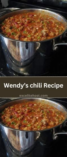 two pans filled with food sitting on top of a stove next to each other