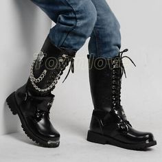 ad eBay - Large Size High Top Boots Korean Boots Mens Leather Boots British High Top Boots - Buy Now, click the link (eBay) Platform Boots Men, Korean Boots, High Top Boots, Mens Leather Boots, Boots Mens, Mens Shoes Boots, South Asia, Mens Leather, Platform Boots