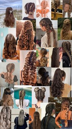 Easy Hairstyles For Thick Hair, Hair Inspiration Long, Cute Simple Hairstyles, Beach Hairstyles For Long Hair, Hairstyles For Layered Hair, Hairdos For Curly Hair, Penteado Cabelo Curto